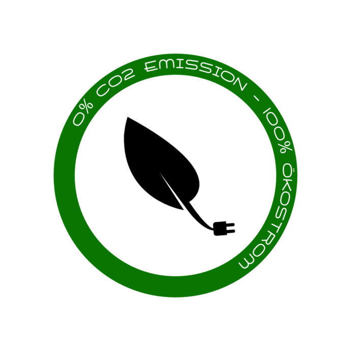 CO2 neutral und 100% Ökostorm Logo